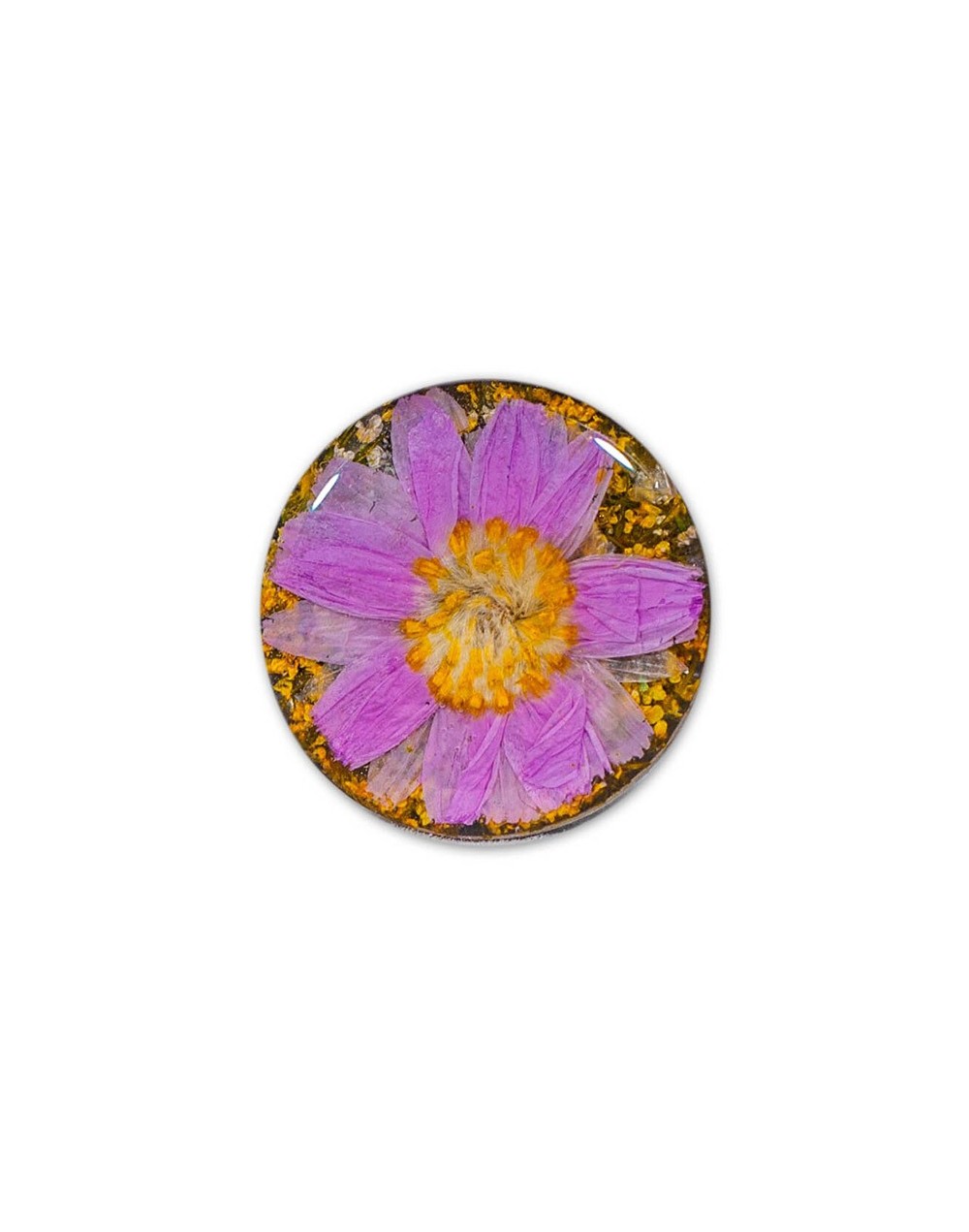 Anillo flores naturales encapsuladas  amorosa