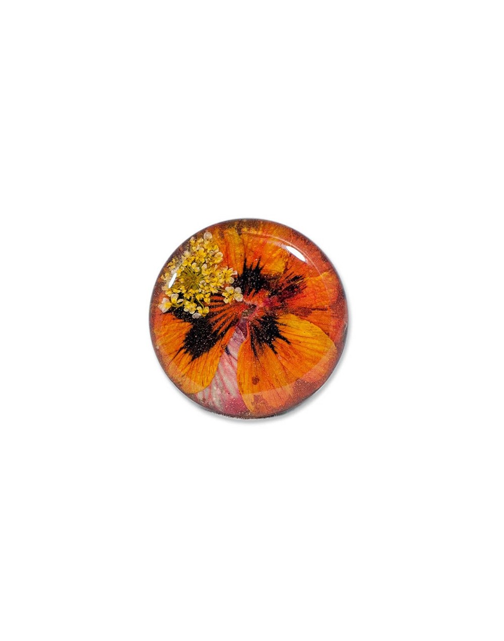 Anillo flores naturales encapsuladas apasionada