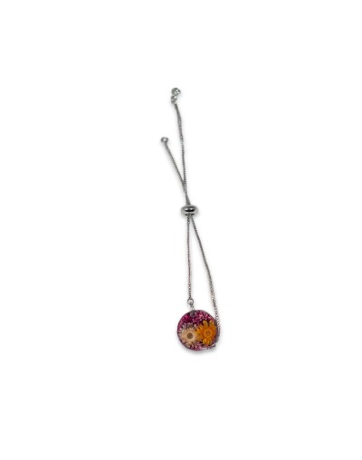 Pulsera ajustable flores naturales encapsuladas