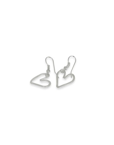 Aretes pequeños lluvia de corazones en plata ley 950