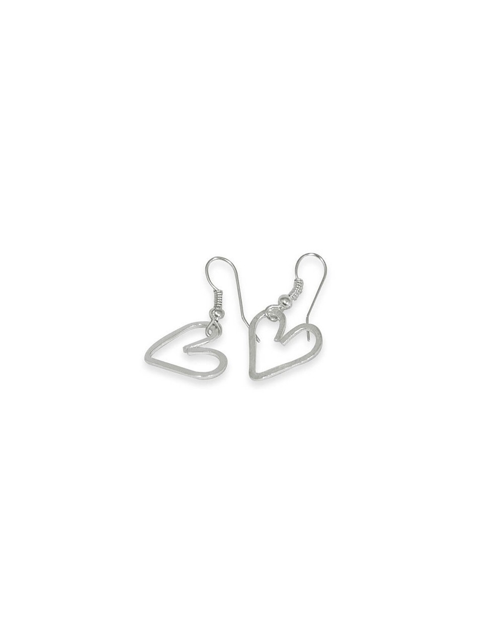 Aretes pequeños lluvia de corazones en plata ley 950