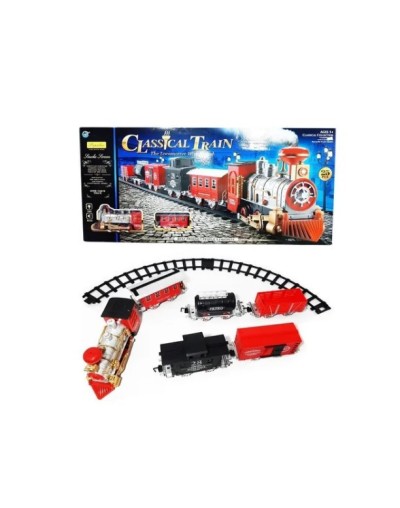 Tren Clásico Navideño De 5 Vagones 740 Cm Luz Humo Y Sonido