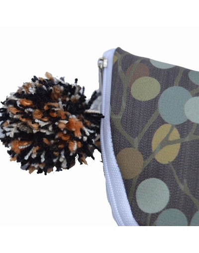 Bolsa plegable flores negro café