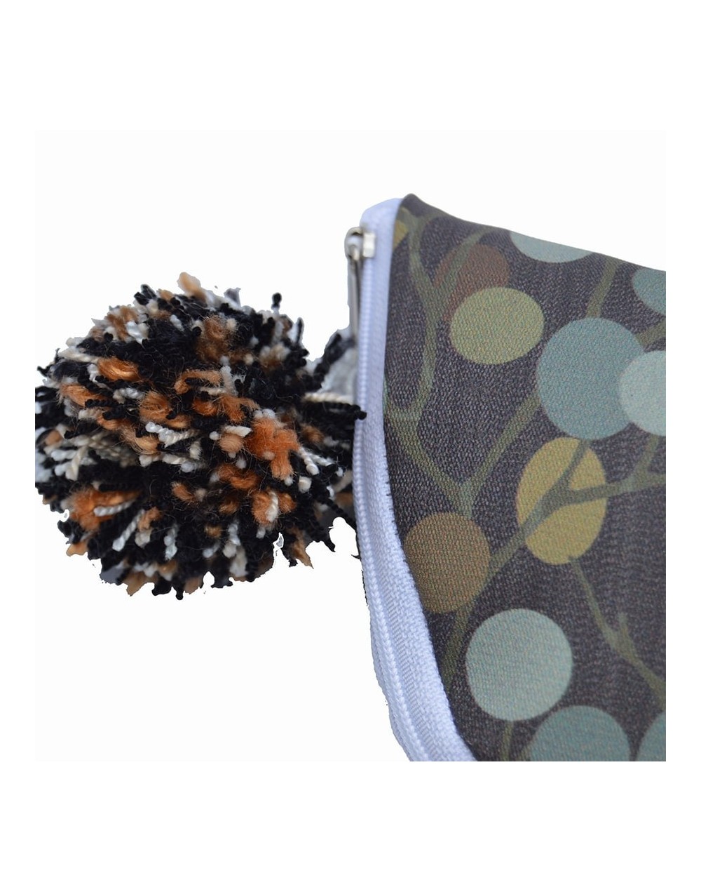 Bolsa plegable flores negro café