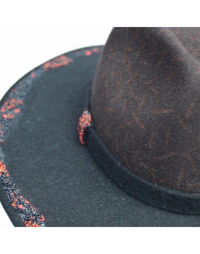Sombrero ala ancha combinado