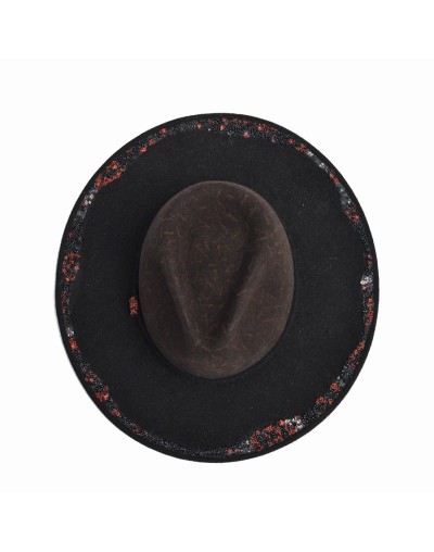 Sombrero ala ancha combinado