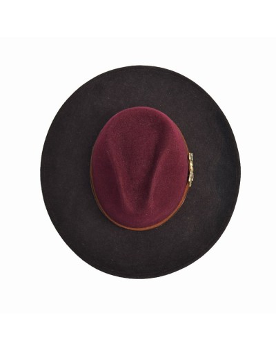 Sombrero ala ancha combinado