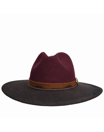 Sombrero ala ancha combinado