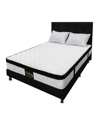 Combo Colchón Versalles DobleBase Cama EnteraAlmohadasProtectorCabecero