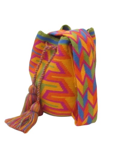 Mochila wayuu multicolor pastel