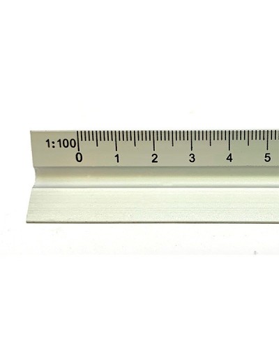 Escalímetro de aluminio 300mm 120255075100