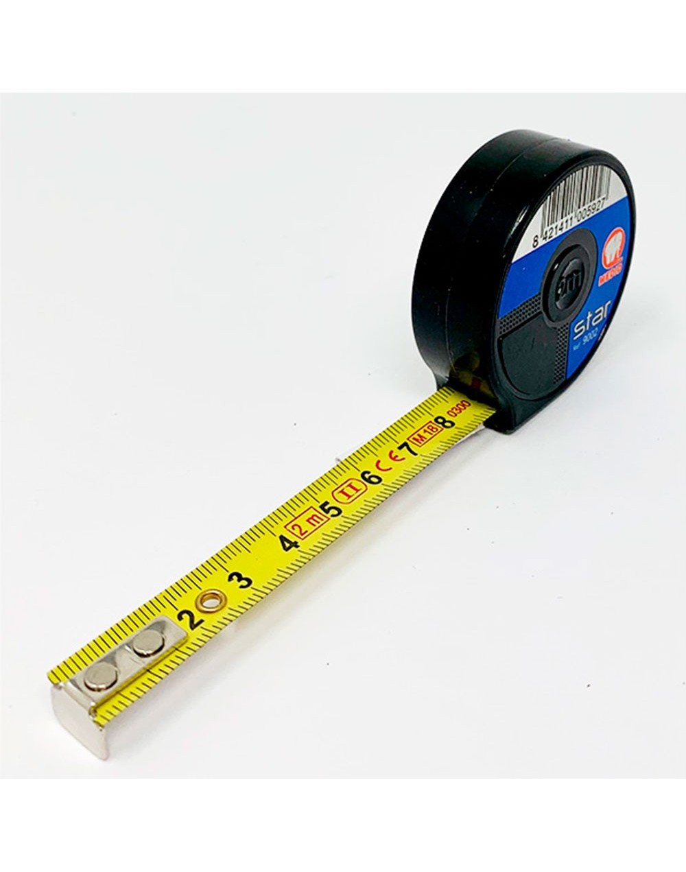 Flexómetro super compacto diam 5 cm 2mx13mm sin freno