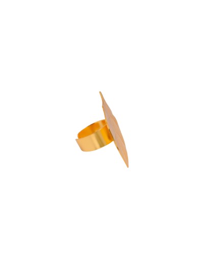 Anillo hoja dorada