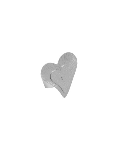 Anillo corazón plateado