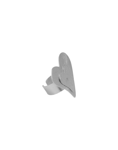 Anillo corazón plateado