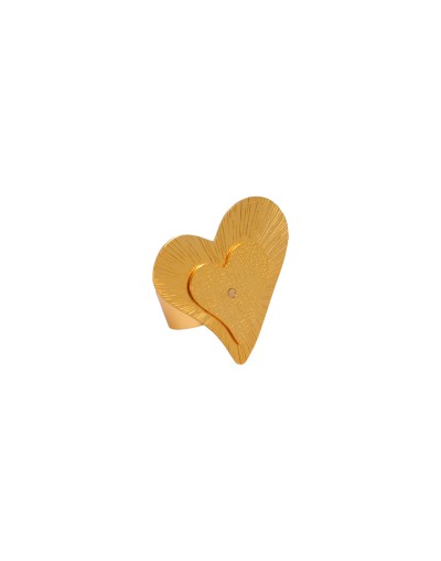 Anillo corazón dorado