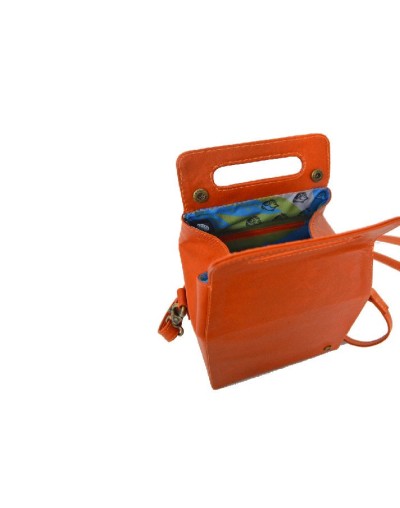 Cubeto  bolso cuadrado pequeño para mujer en cuero 