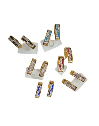 Aretes alargados con piedra