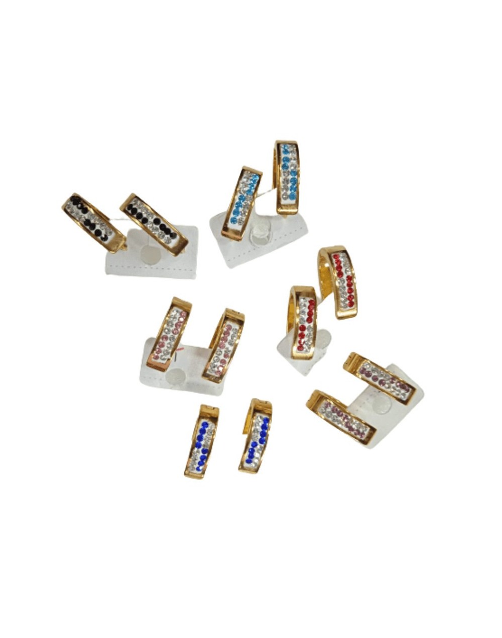 Aretes alargados con piedra