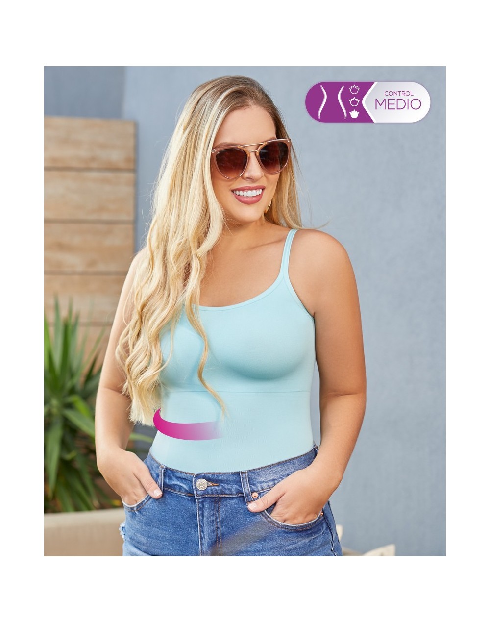 CAMISETA EXTERIOR MOLDEADORA TIRAS 2501