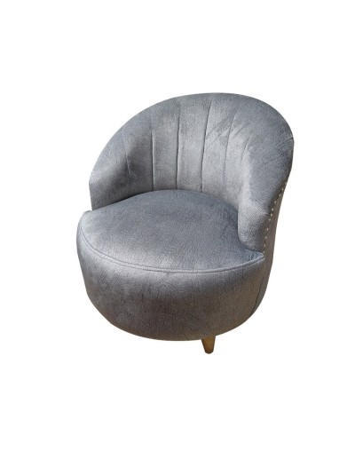 Poltrona redonda gris