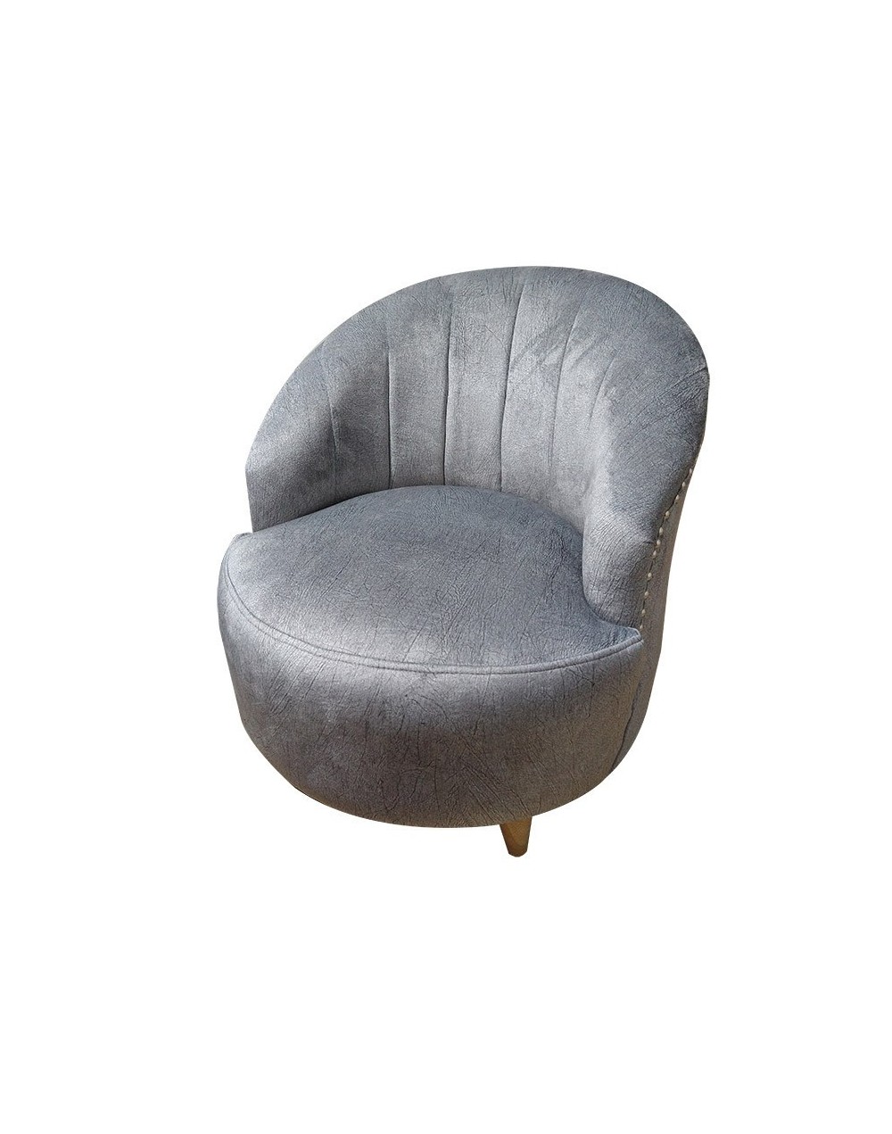 Poltrona redonda gris