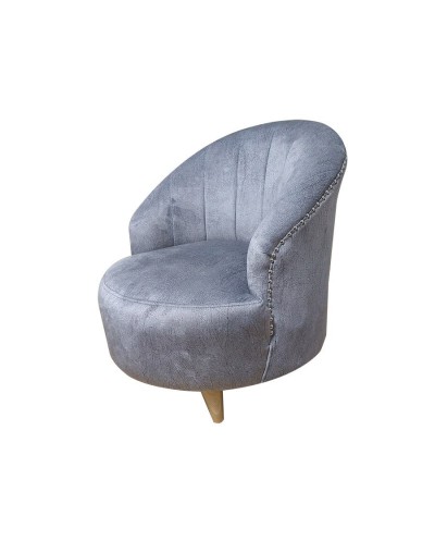 Poltrona redonda gris