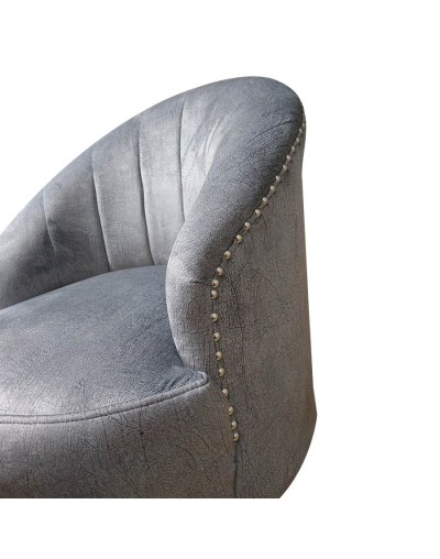 Poltrona redonda gris