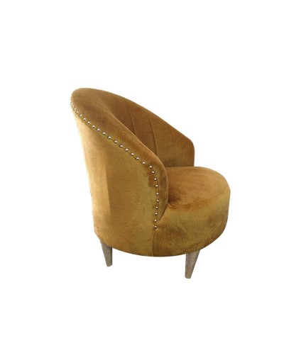 Poltrona redonda mostaza