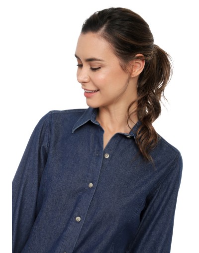 Blusa de jean basic lec lee para mujer  índigo medio