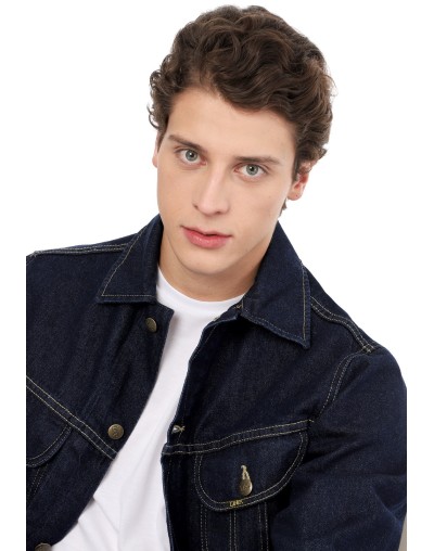 Chaqueta de jean clásica lec lee para hombre  indigo oscuro