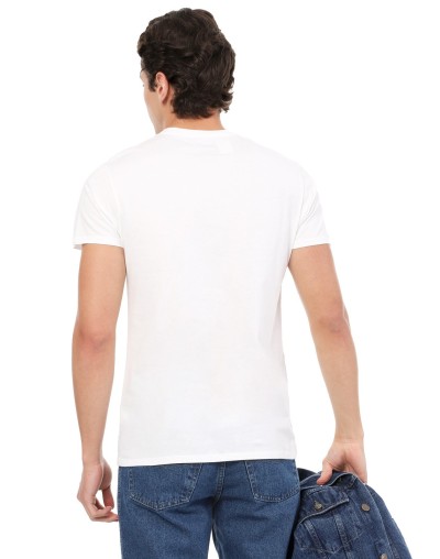 Camiseta estampada lec lee para hombre  blanca