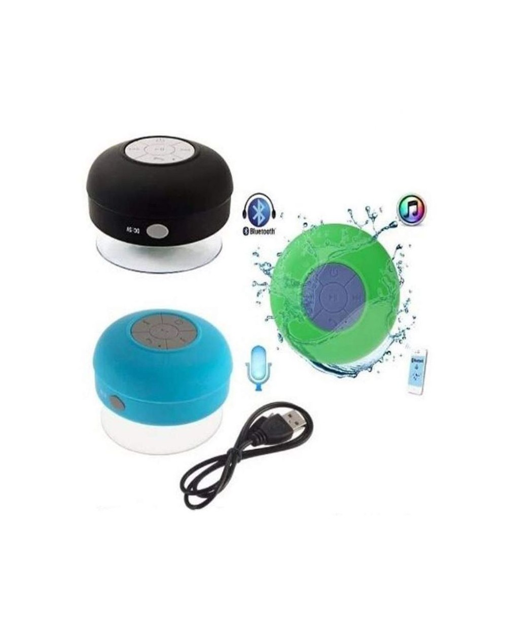 Parlante alta voz bluetooth resistente al agua recargable