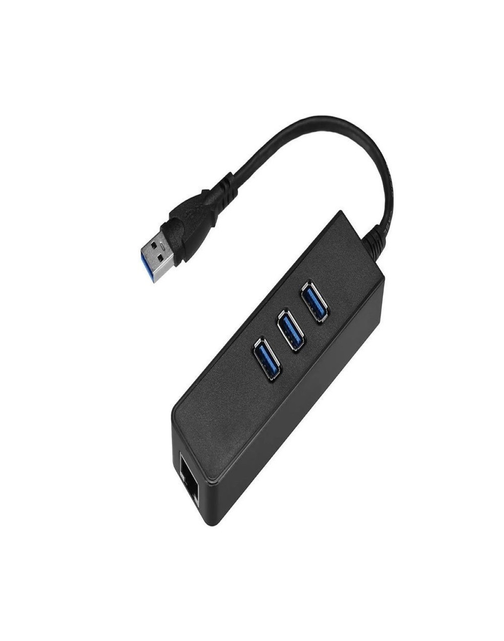 Hub usb 30  puertos usb  adaptador de red lan rj45