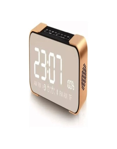 Parlante radio reloj recargable bluetooth