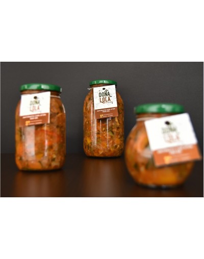 Antipastos  con atún picante y vegetariano