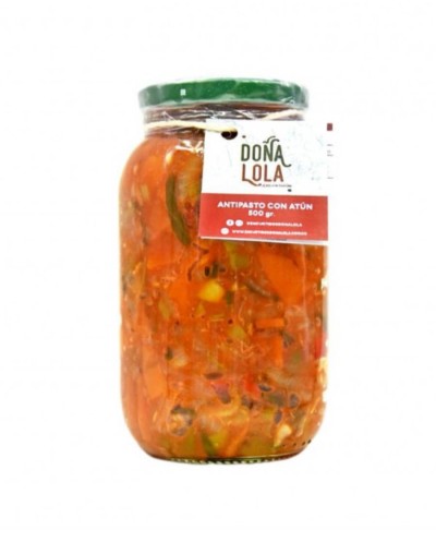 Antipastos  con atún picante y vegetariano