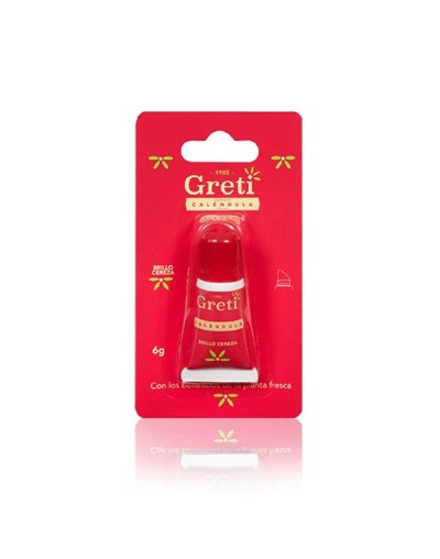 Protector labial de caléndula brillo cereza - greti