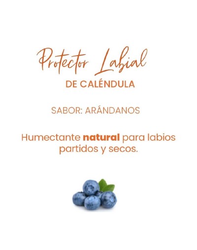 Protector labial de caléndula arándanos - greti