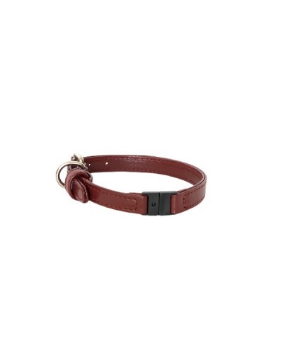 Collar para gato color red wine