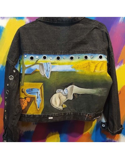 Chaqueta Jean Pintada a mano 