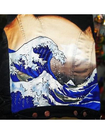 Chaqueta Jean Pintada a mano 