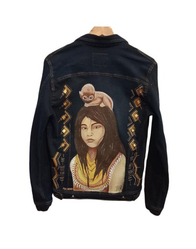 Chaqueta jean indígena 