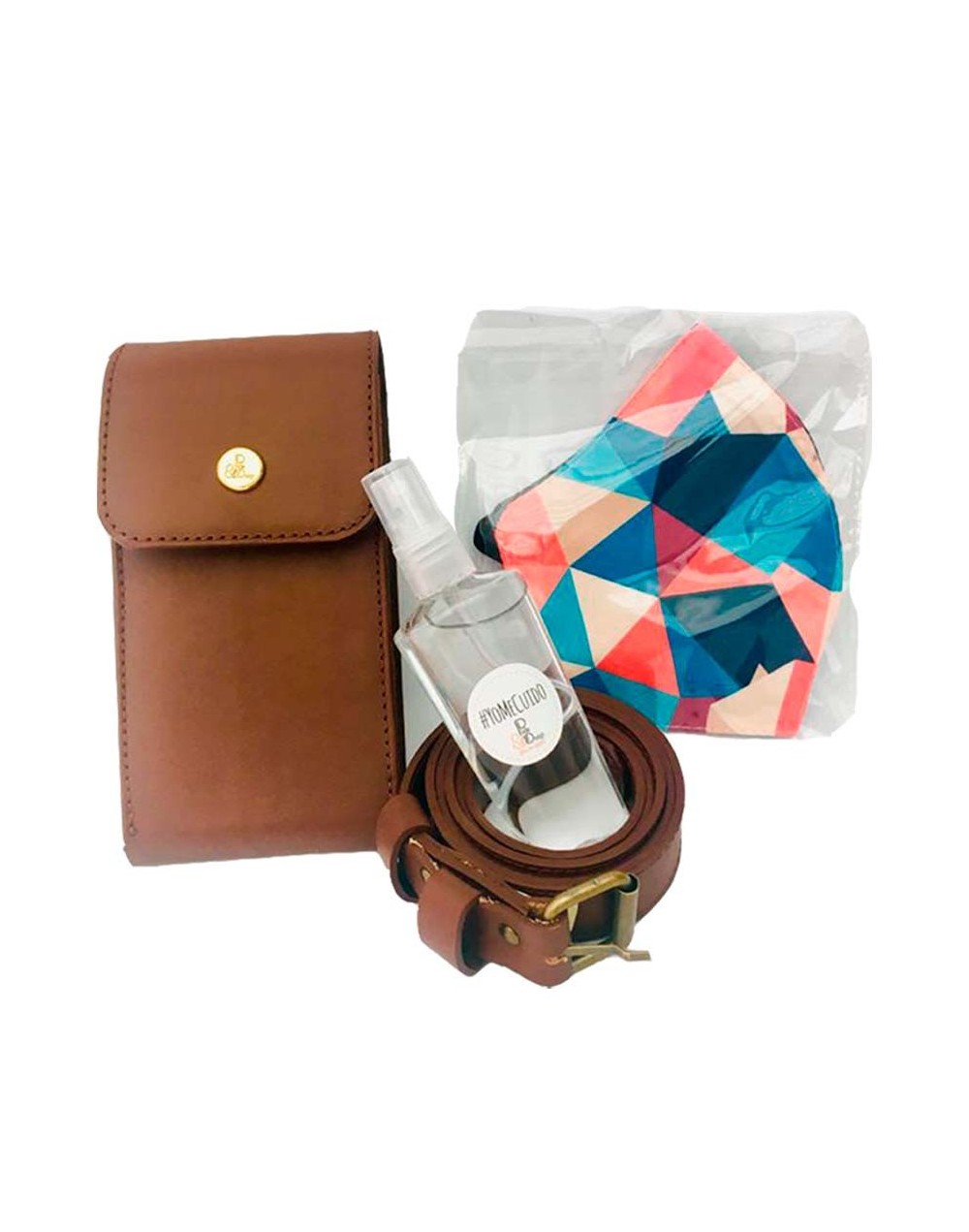 Porta celular en cuero kit completo