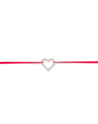 Pulsera corazón hueco