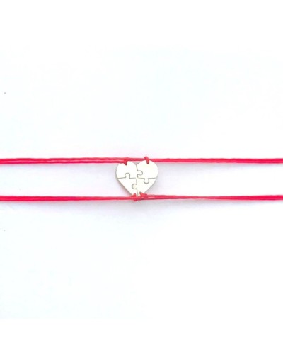 Pulsera corazón partido en cuatro