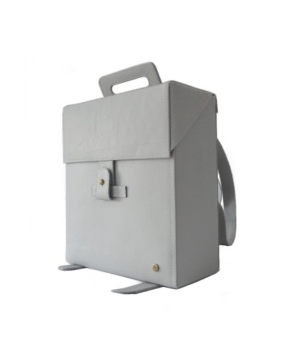 Cubeto morral  bolso cuadrado en cuero hecho a mano songo sorongo 