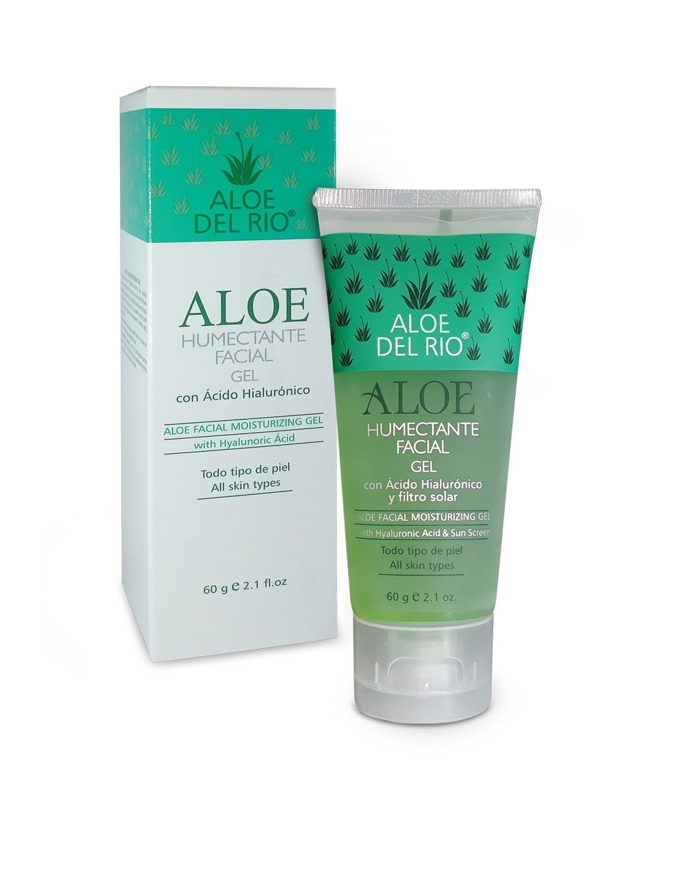 Aloe Humectante Facial Gel con Ácido Hialurónico 60ml