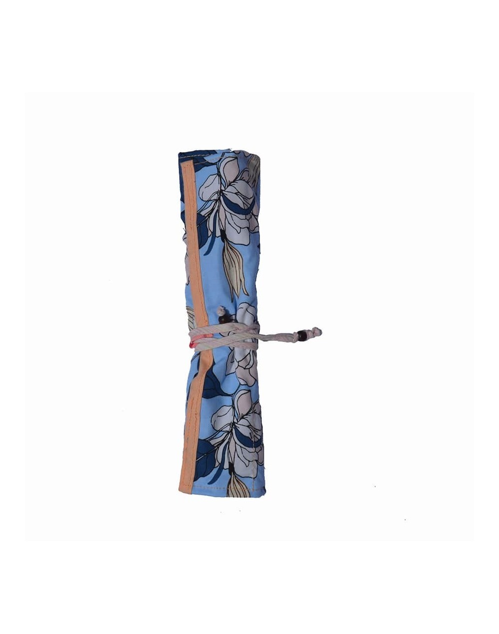 Kit de cubiertos acero flores azul