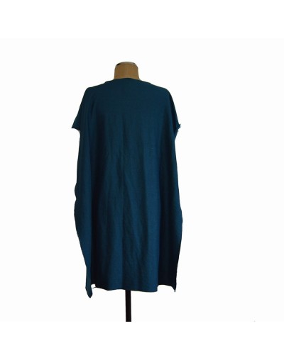 Poncho multicolor azul